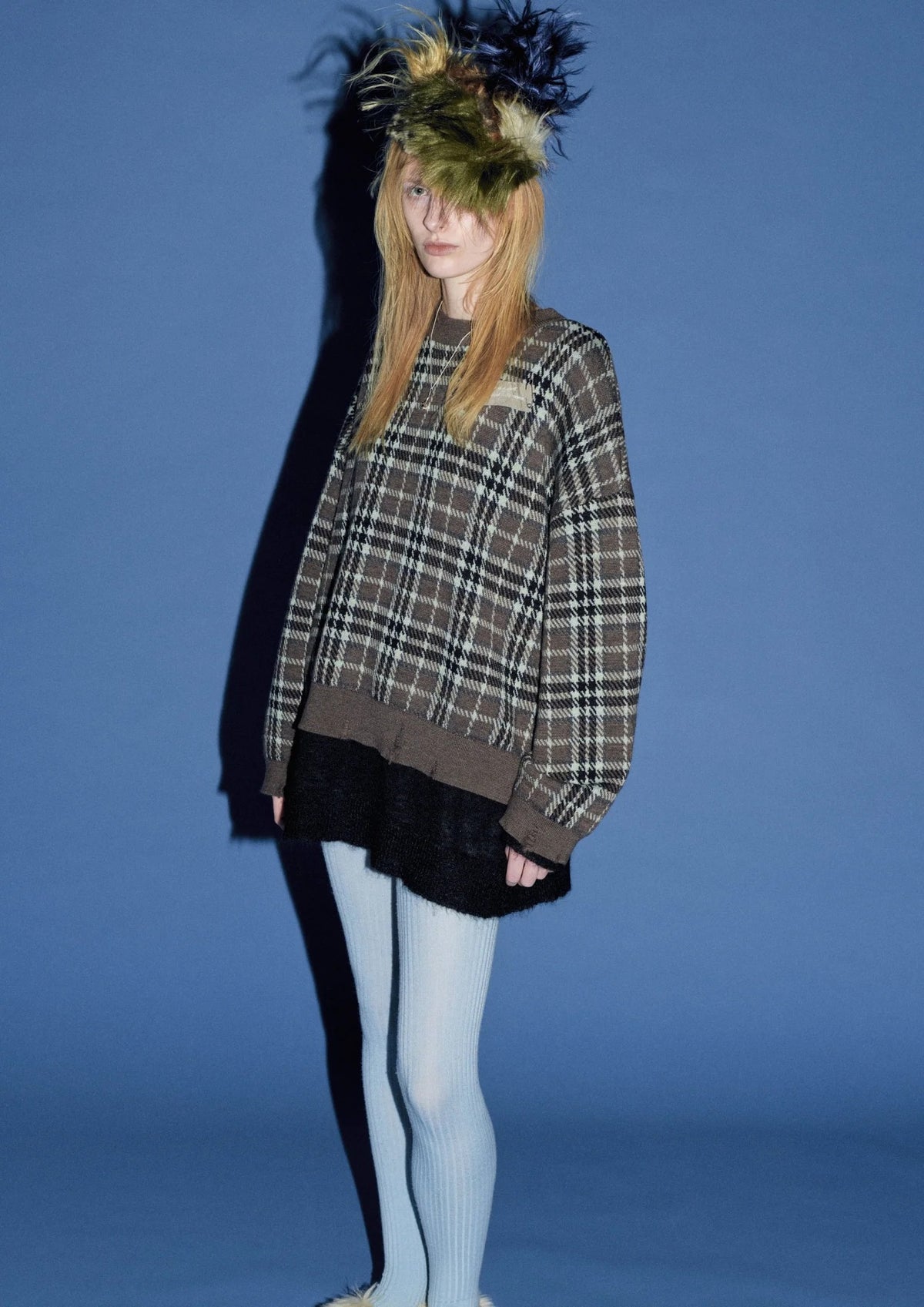 【New Rose】　CHECK JACQUARD × MOHAIR