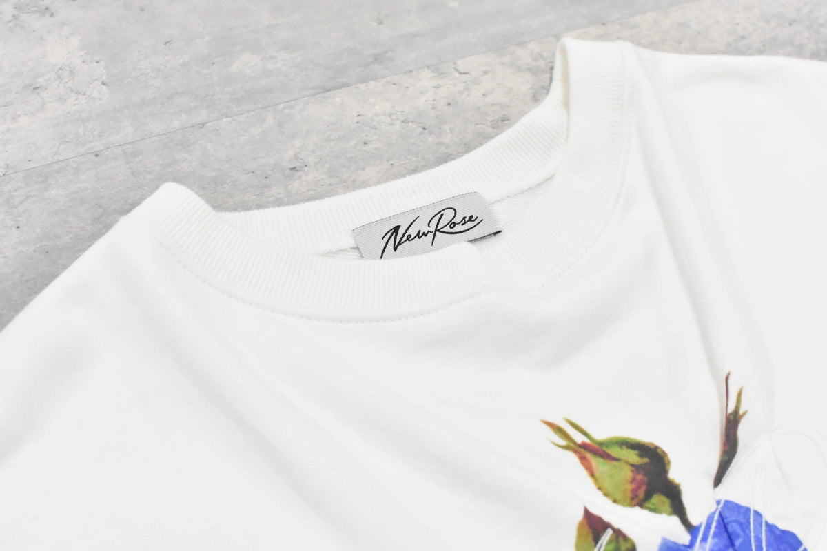 【New Rose】　Embroidery Wrinklework Sweatshirt / print