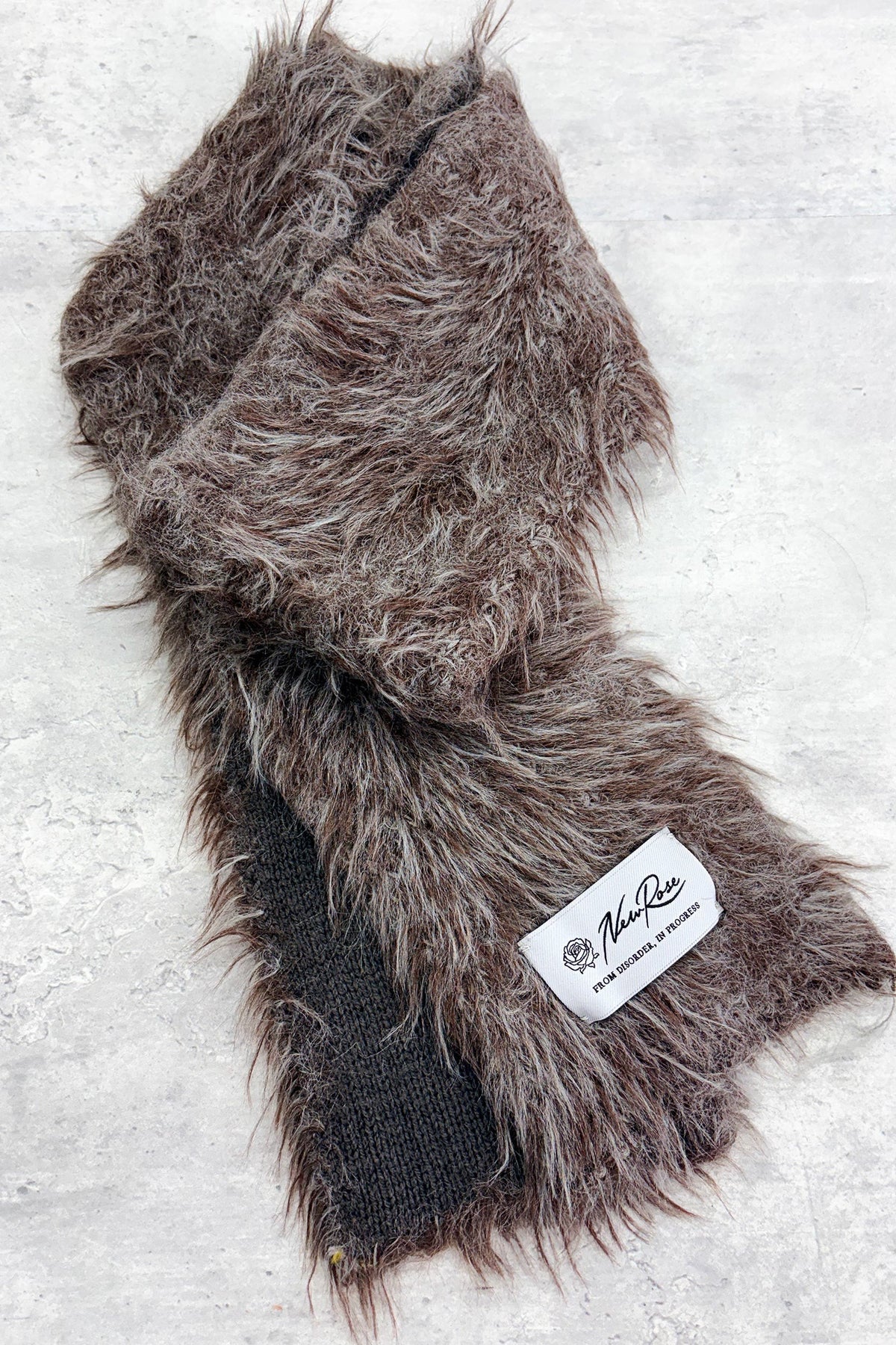 【New Rose】　SHAGGY KNIT NARROW SCARF