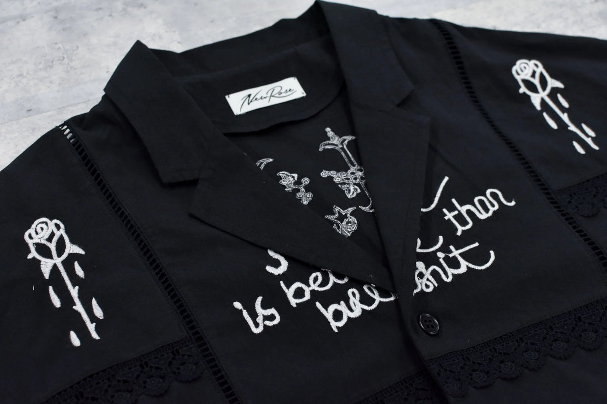 【New Rose】　【Restock】Ladder Race×Embroidery Jacket