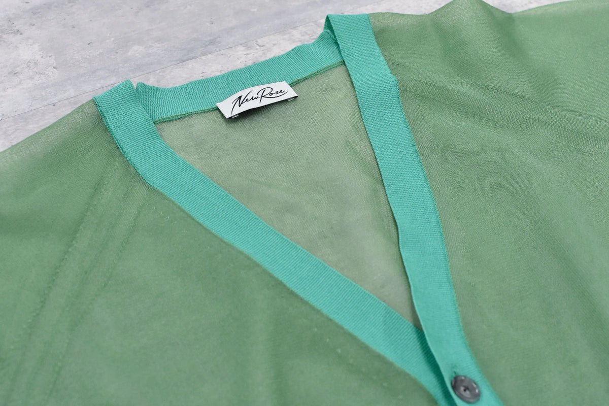 【New Rose】　Sheer Knit Cardigan / Airbrush