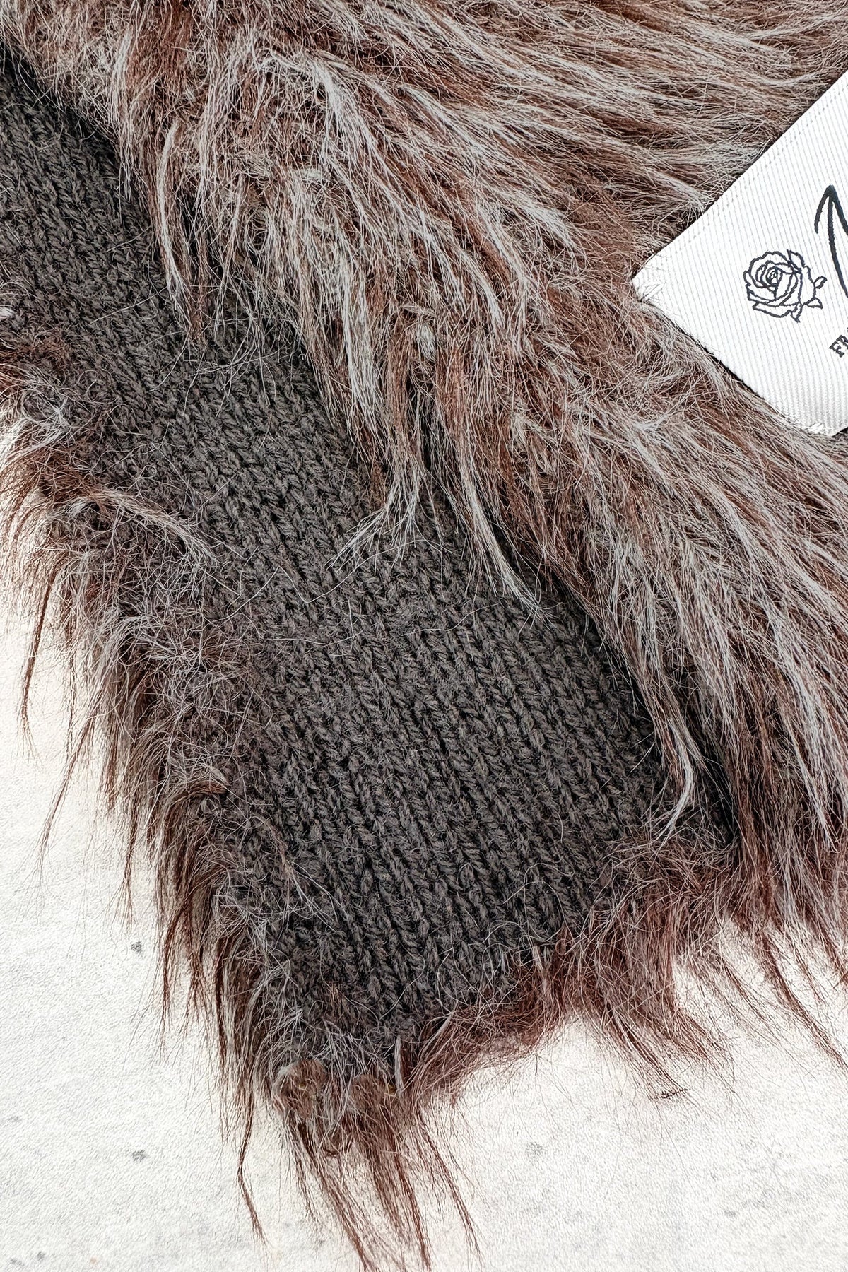 【New Rose】　SHAGGY KNIT NARROW SCARF