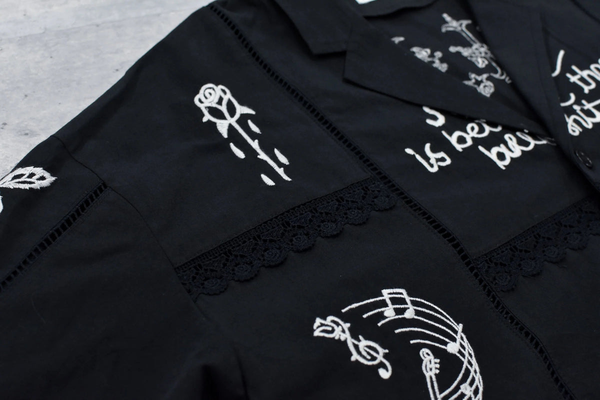 【New Rose】　【Restock】Ladder Race×Embroidery Jacket
