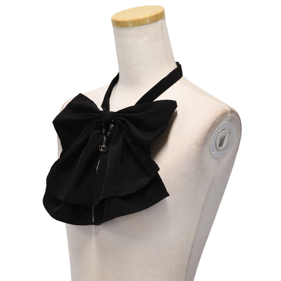 【Sheglit】シェグリット　ロイヤルクラウンリボンジャボ　ホワイトボルドーブラック