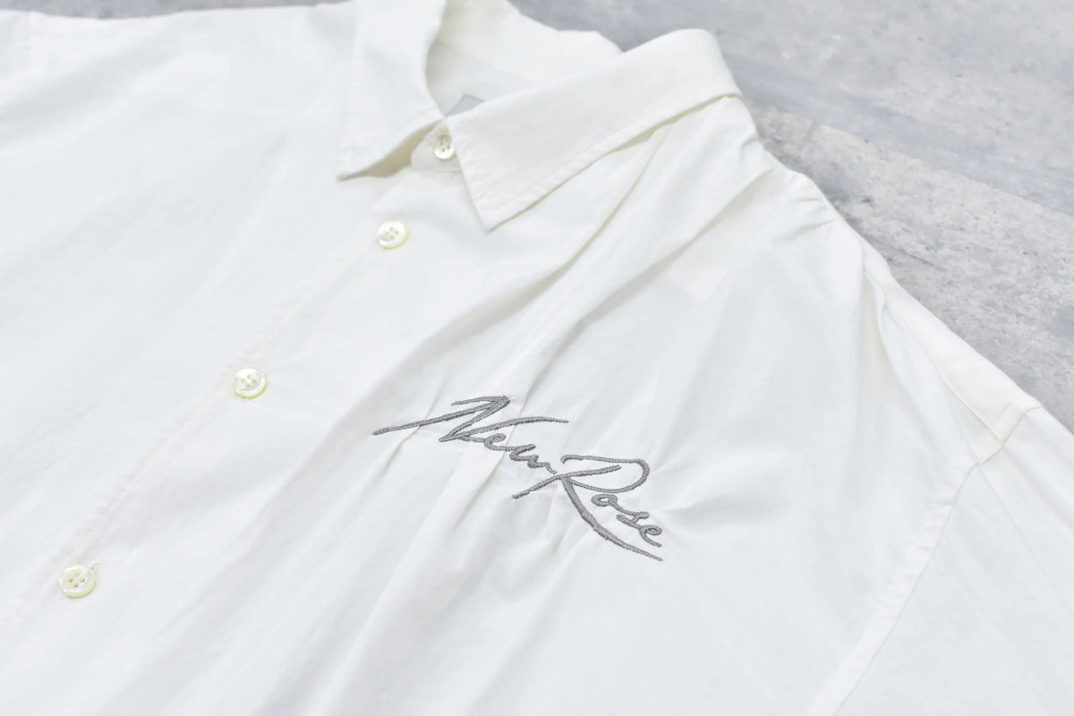 【New Rose】　Embroidery Wrinklework Long-sleeve Shirt