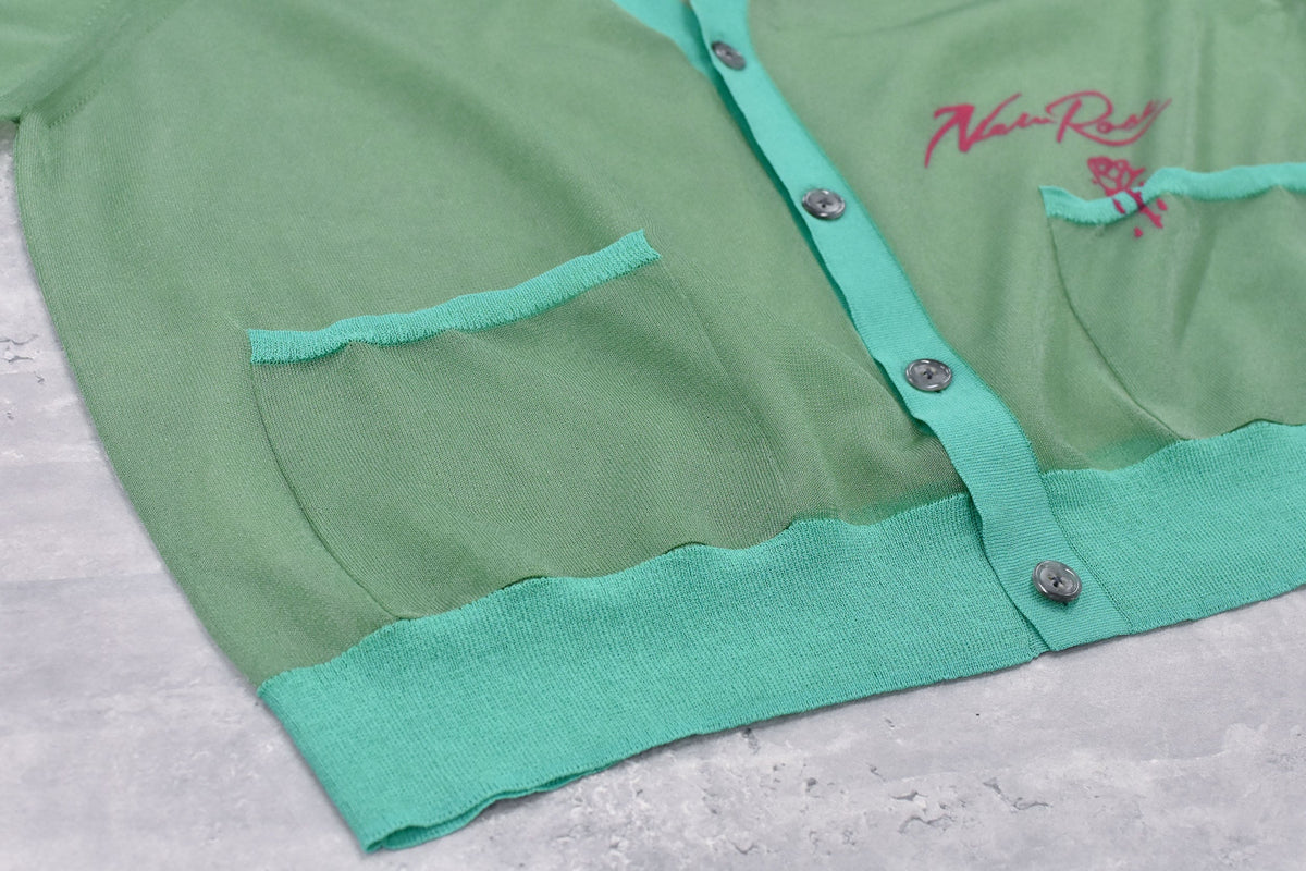 【New Rose】　Sheer Knit Cardigan / Airbrush