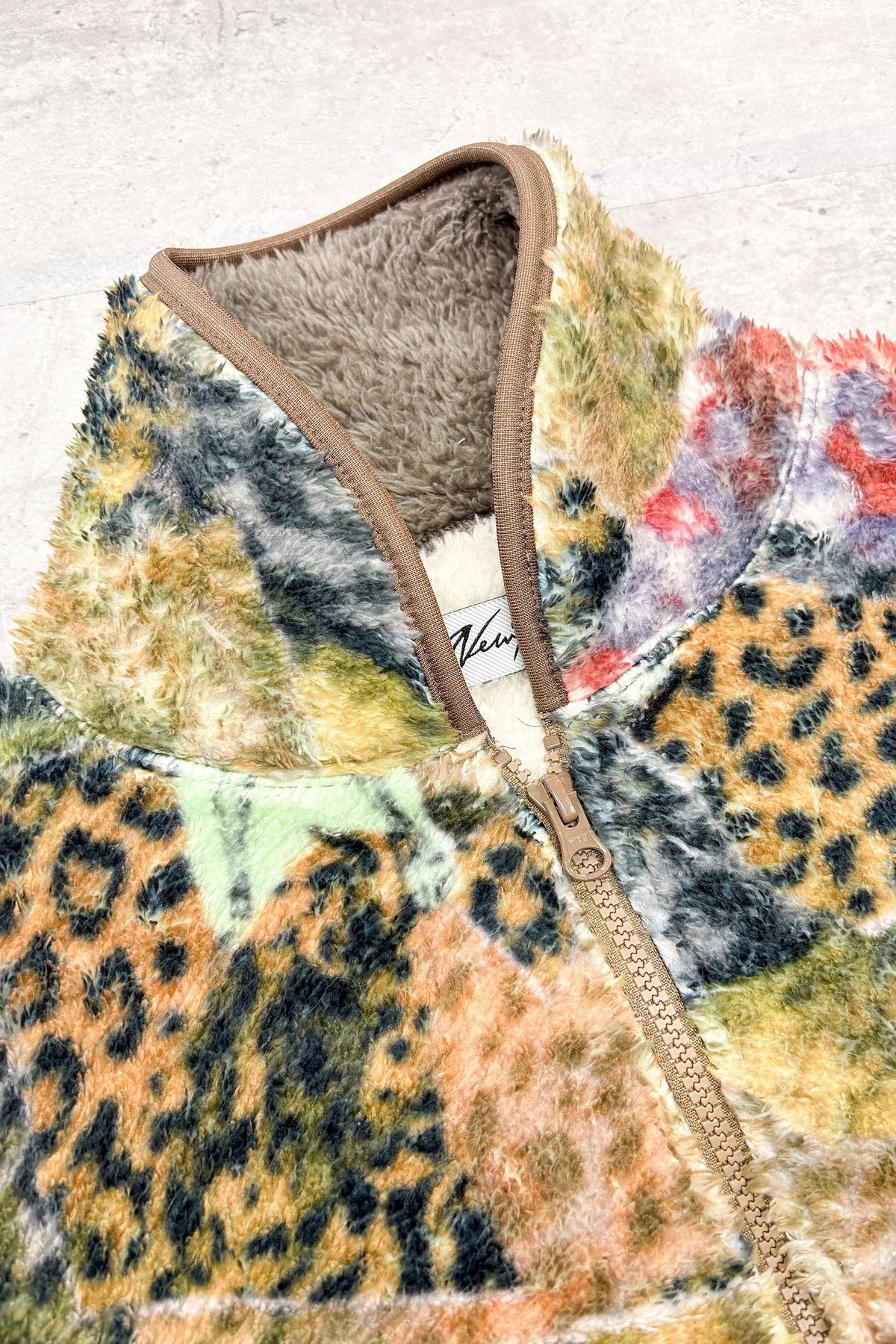 【New Rose】　FLEECE ZIP UP BLOUSON / all-over print
