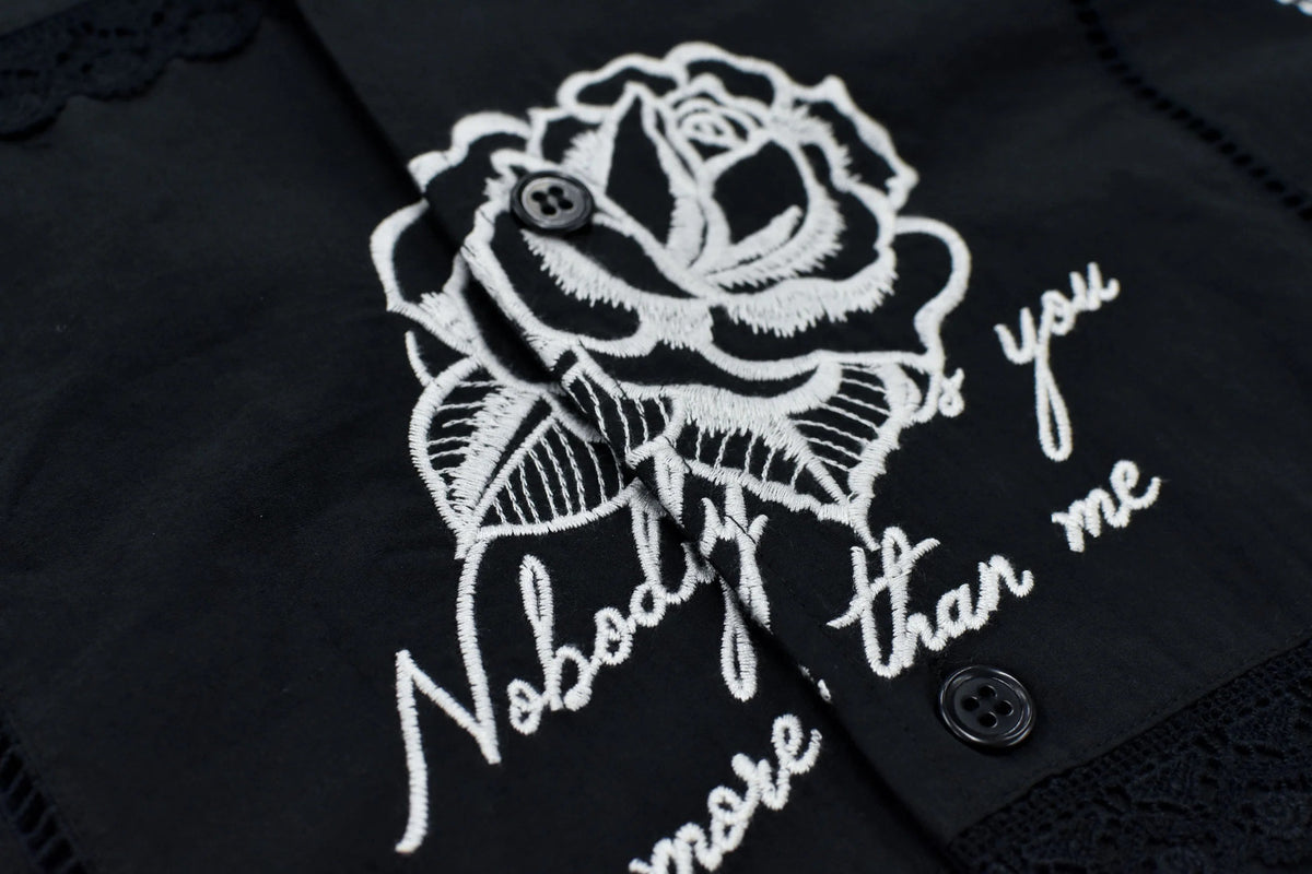 【New Rose】　【Restock】Ladder Race×Embroidery Jacket