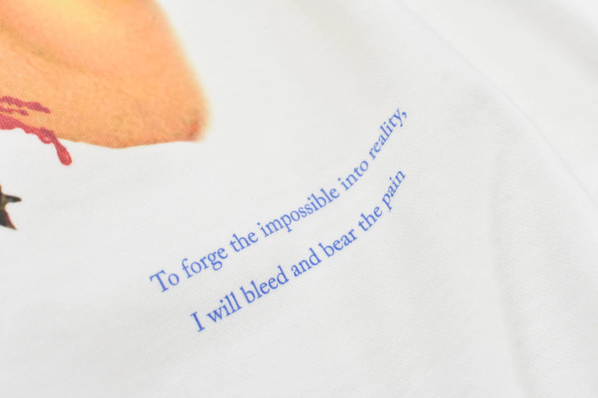 【New Rose】　Embroidery Wrinklework Sweatshirt / print