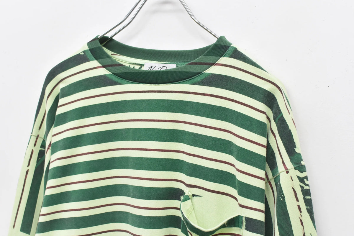 【New Rose】　★ご予約受付中★　DIAGONAL STRIPE PRINT L/S Tee