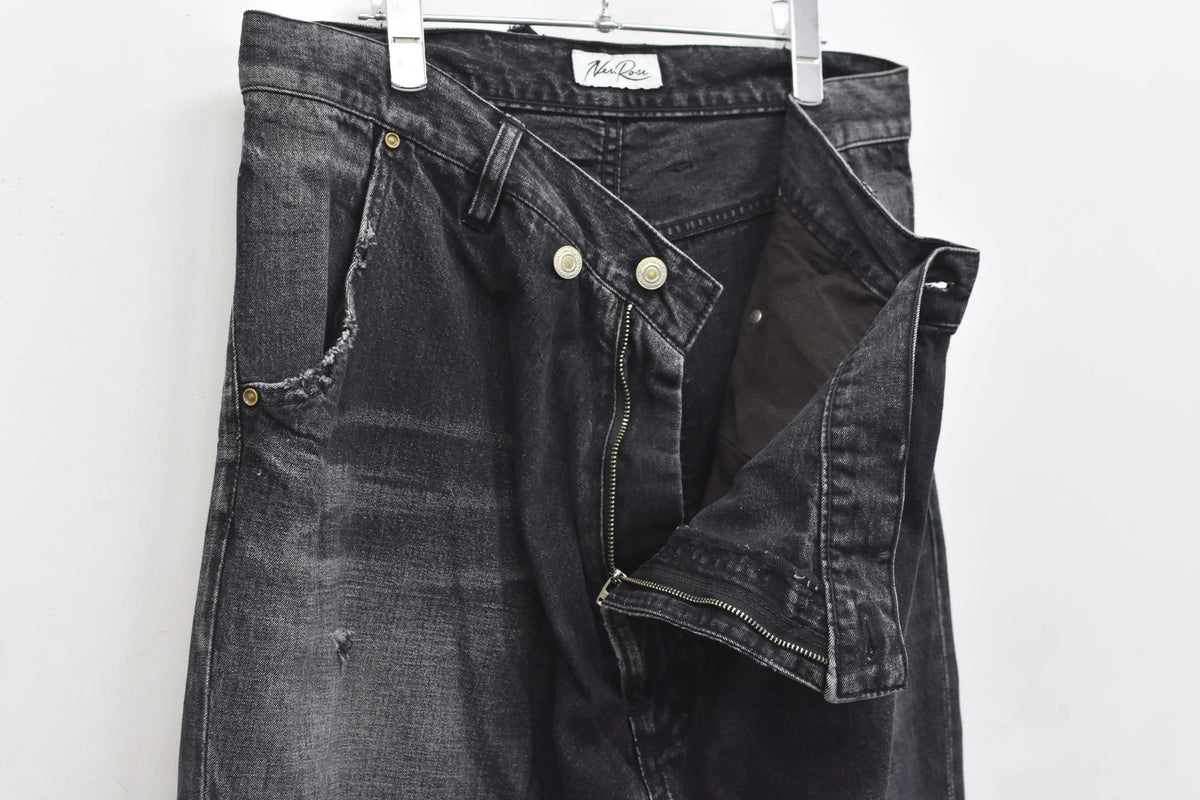 [New Rose]★Now accepting reservations★FOLD THE WAIST PANTS (Distressed finish)