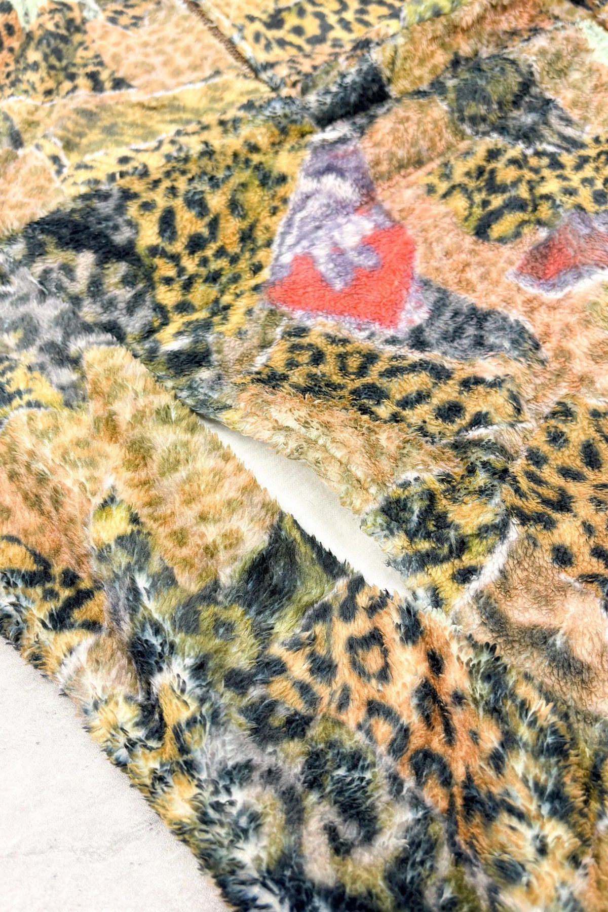 【New Rose】　FLEECE HALF ZIP UP BLOUSON / all-over print