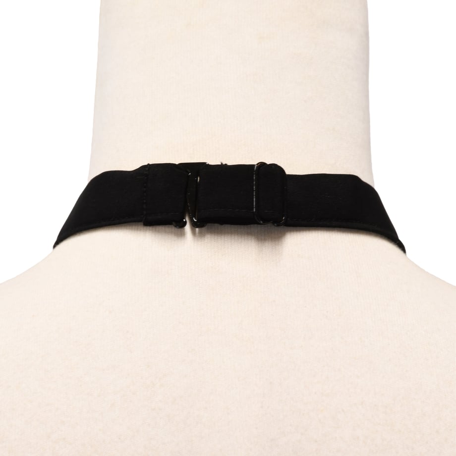 【Sheglit】シェグリット　ロイヤルクラウンリボンジャボ　ホワイトボルドーブラック