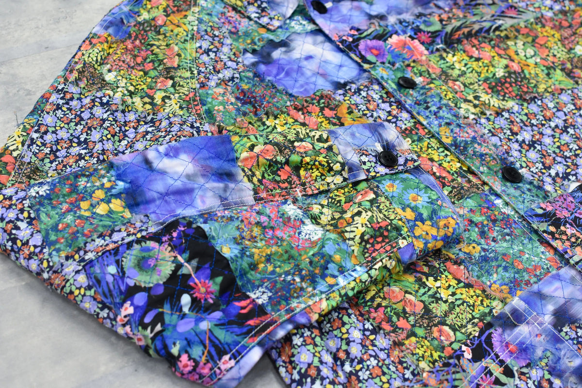 【New Rose】　Patchwork Quilt Raglan Sleeve Coat