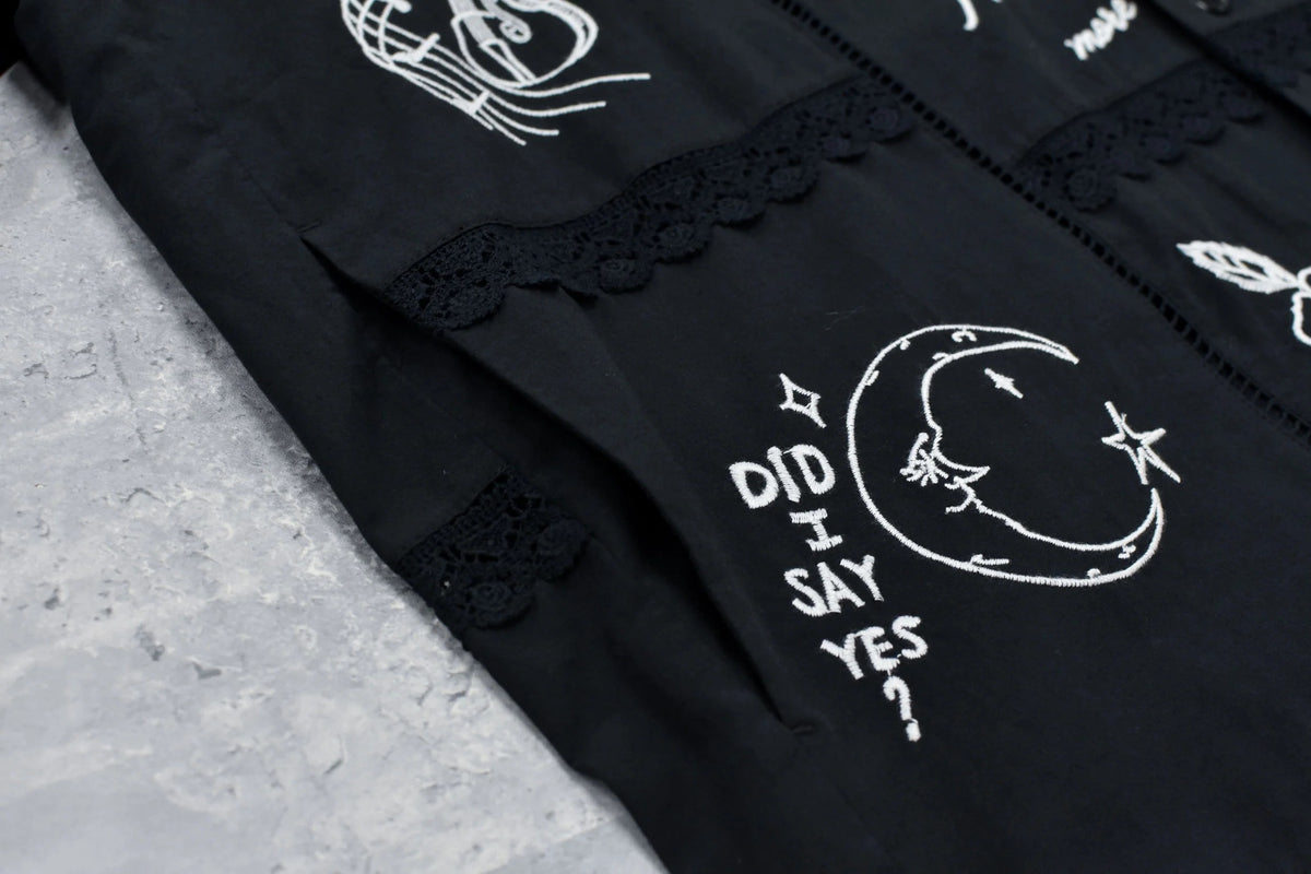 【New Rose】　【Restock】Ladder Race×Embroidery Jacket