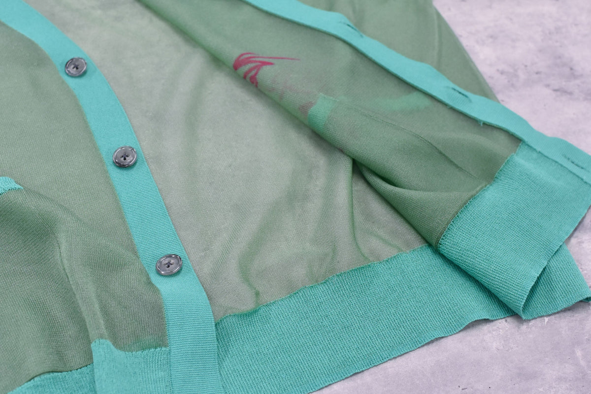 【New Rose】　Sheer Knit Cardigan / Airbrush