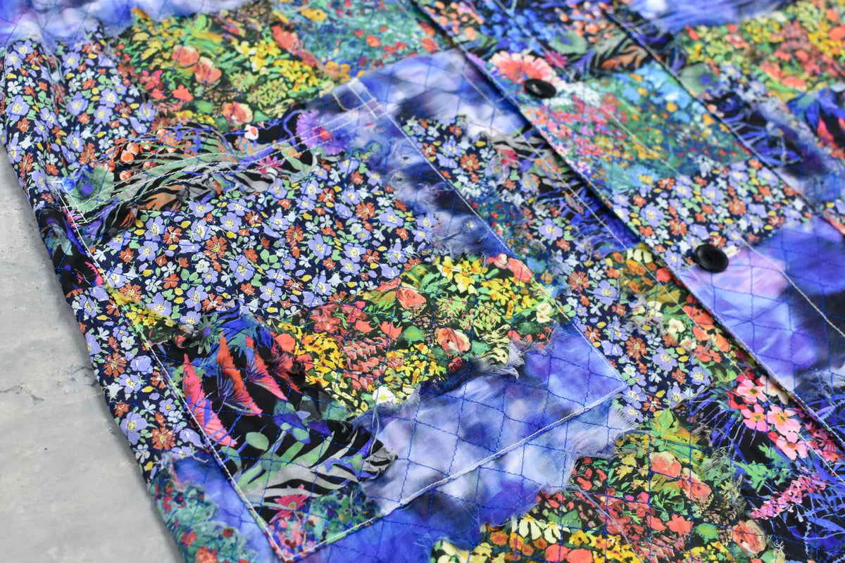 【New Rose】　Patchwork Quilt Raglan Sleeve Coat
