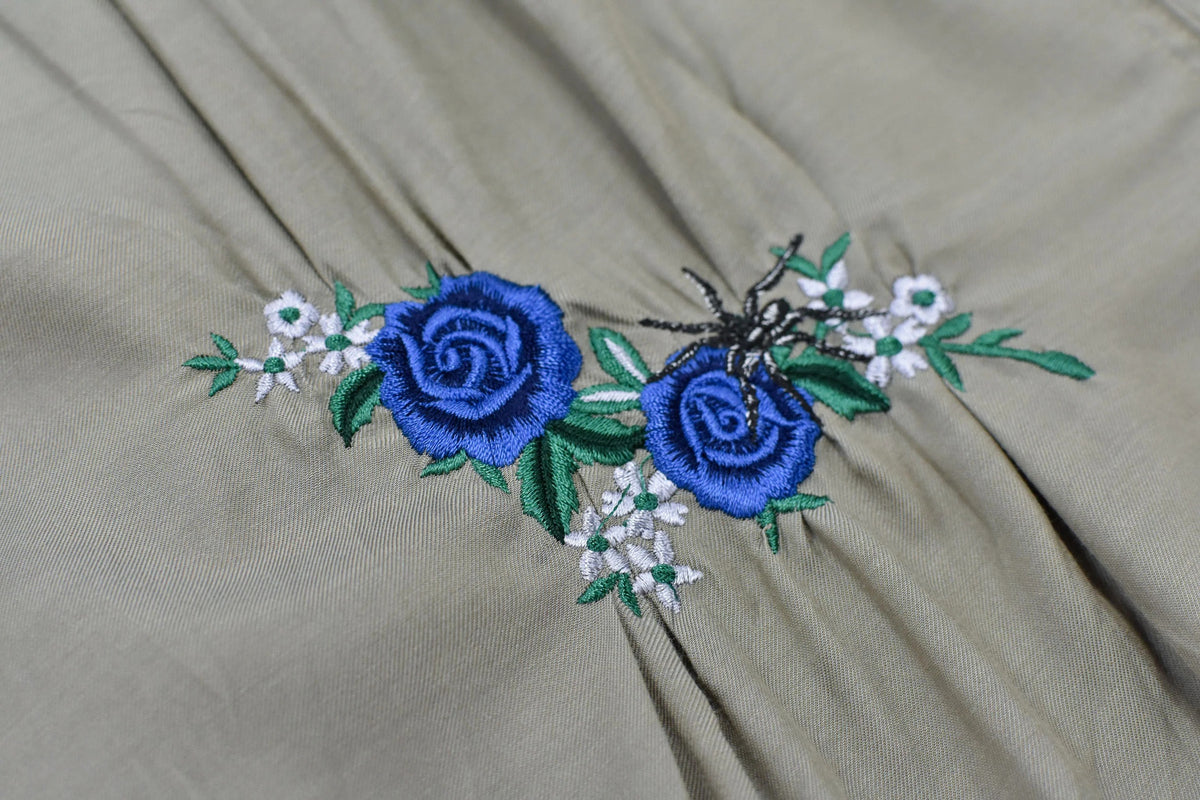 【New Rose】　Embroidery Wrinklework Blouson