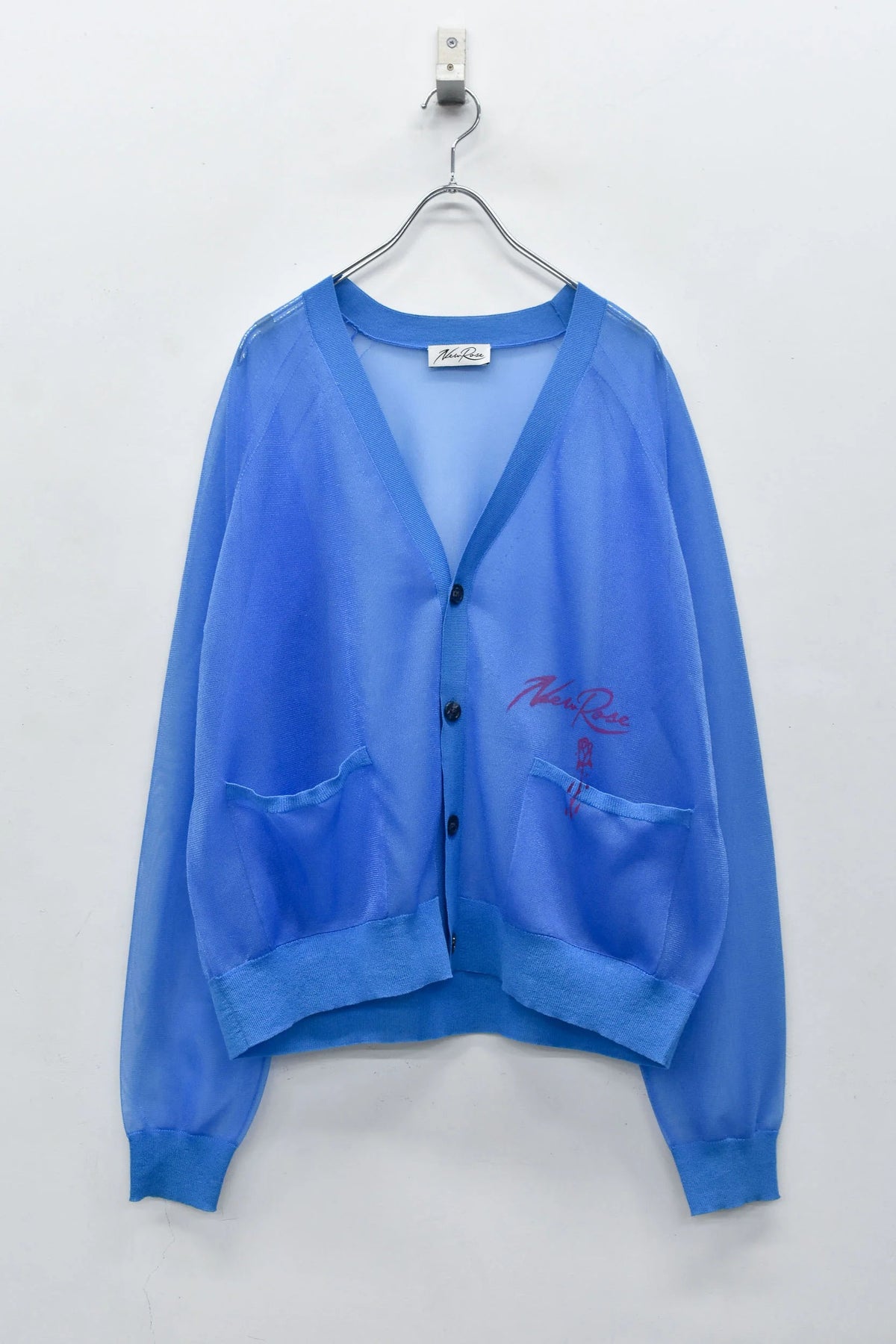 【New Rose】　Sheer Knit Cardigan / Airbrush