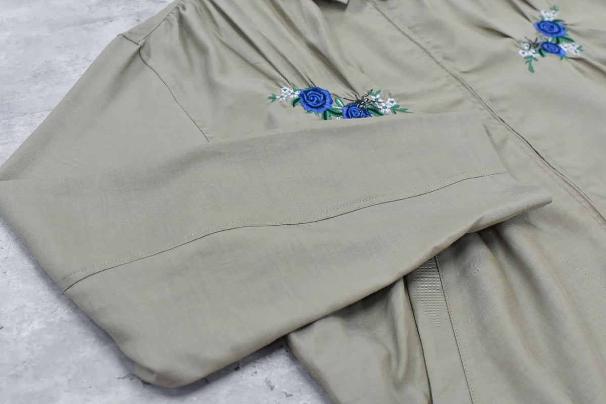 【New Rose】　Embroidery Wrinklework Blouson