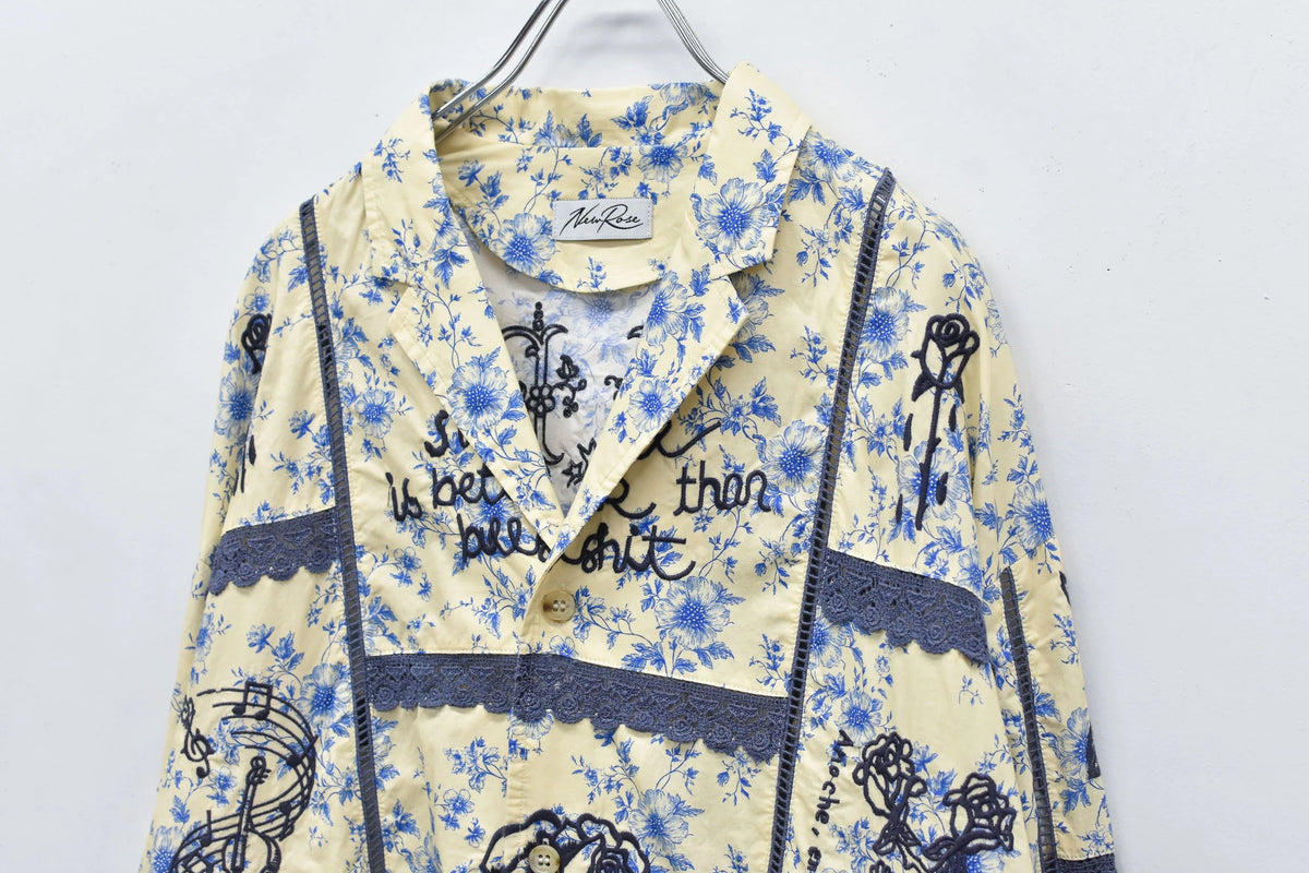 【New Rose】　【Restock】Ladder Race×Embroidery Jacket