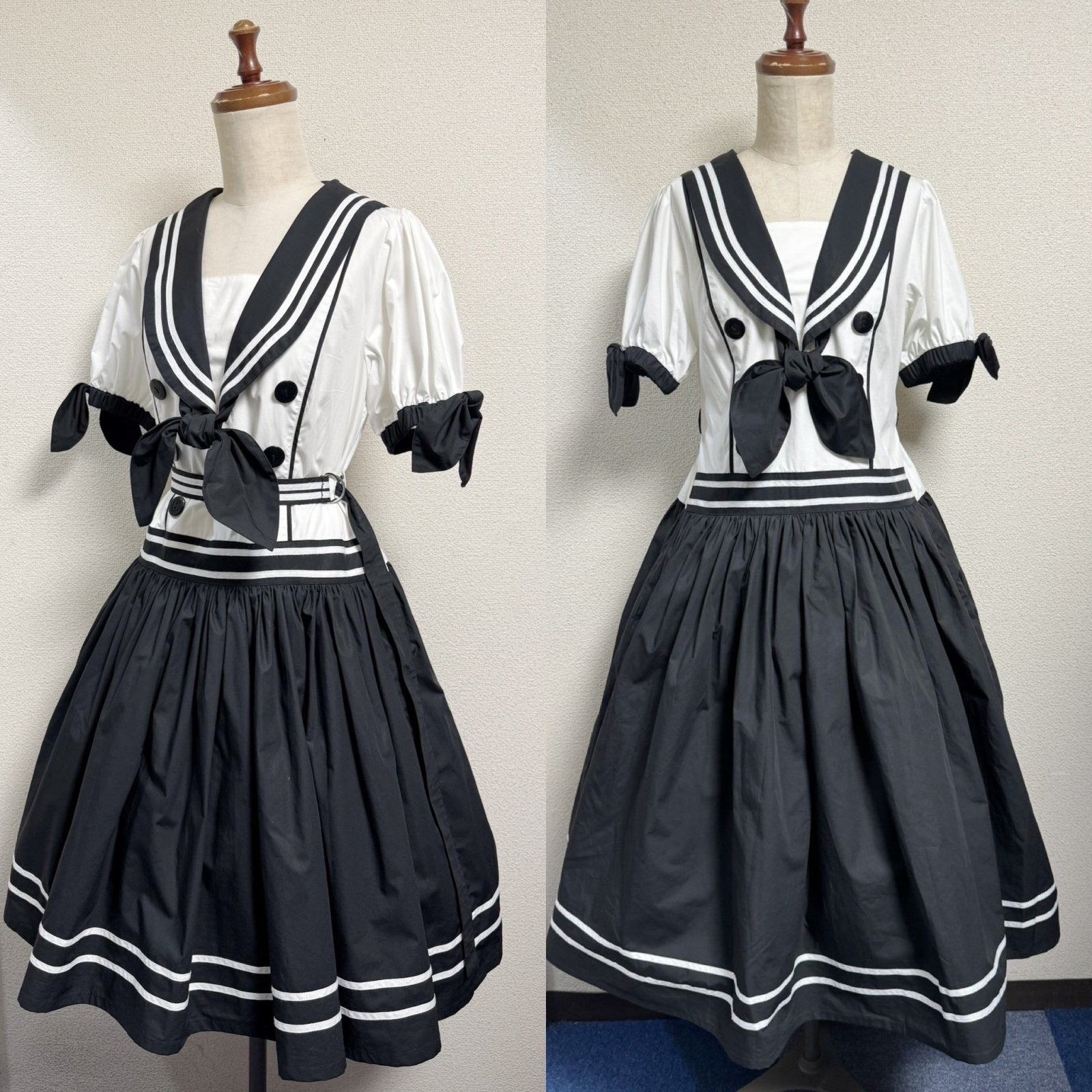 【Physical Drop】フィジカルドロップ　ノスタルジックセーラーワンピース【レギュラーサイズ・コンビ色・ノーマル丈】