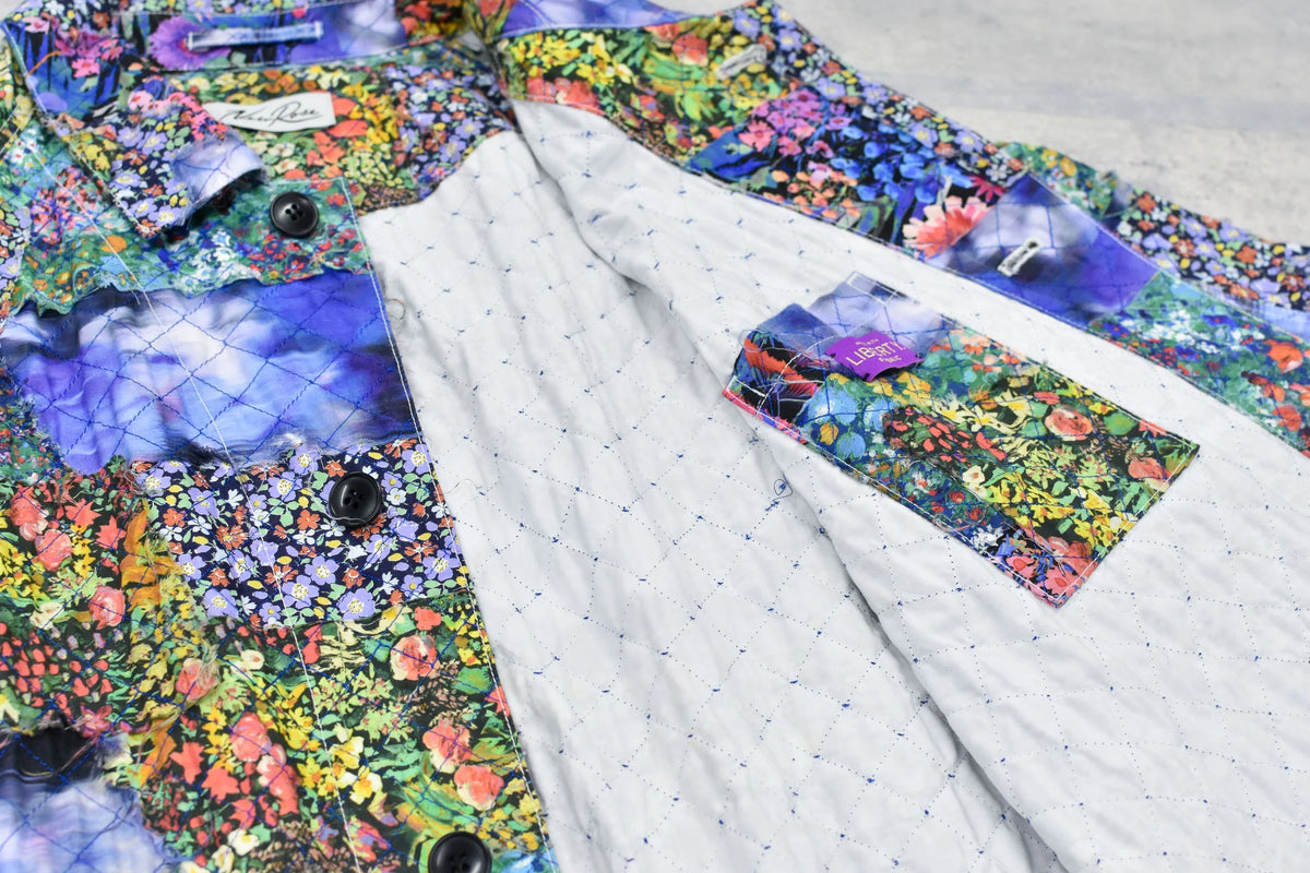 【New Rose】　Patchwork Quilt Raglan Sleeve Coat