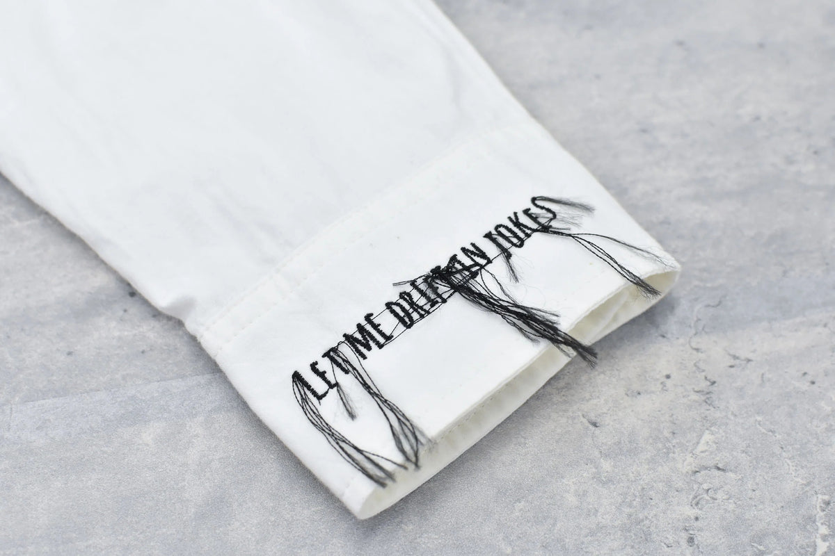 【New Rose】　Embroidery Wrinklework Long-sleeve Shirt