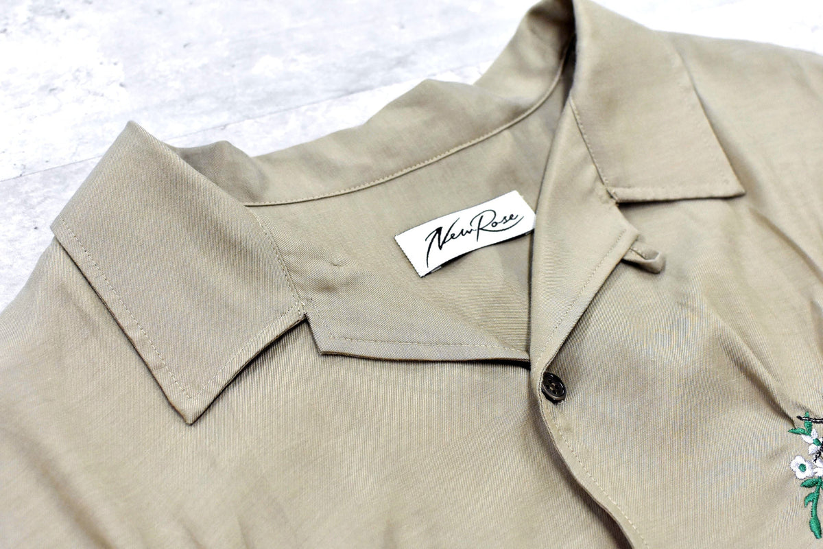 【New Rose】　Embroidery Wrinklework Shirt