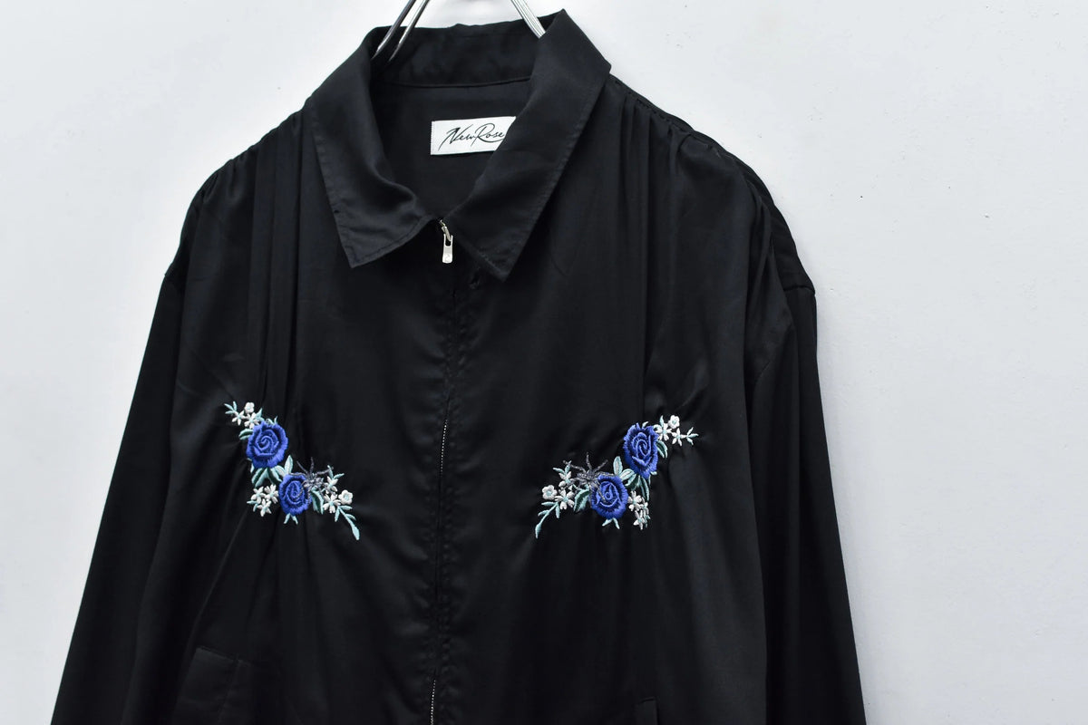 【New Rose】　Embroidery Wrinklework Blouson