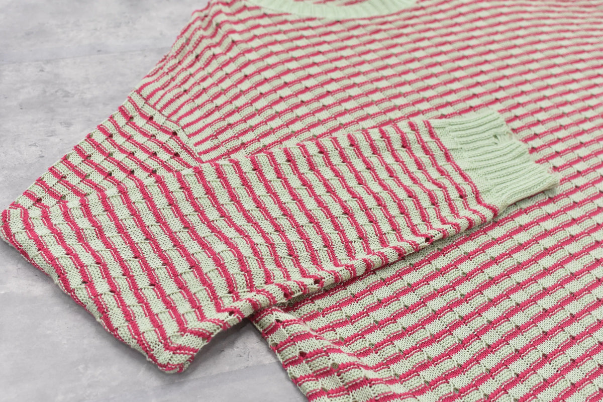 【New Rose】　Links Knitting Destroy Pullover