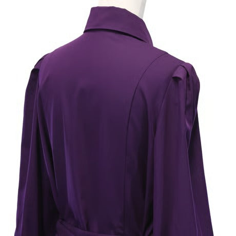 [Sheglit] Sheglit Bishop Sleeve Jabo Blouse Navy M/L