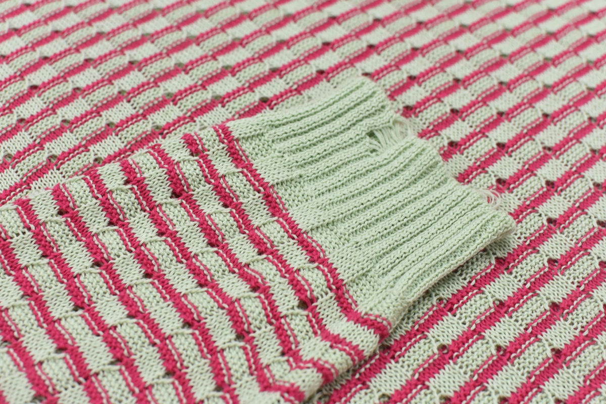 【New Rose】　Links Knitting Destroy Pullover
