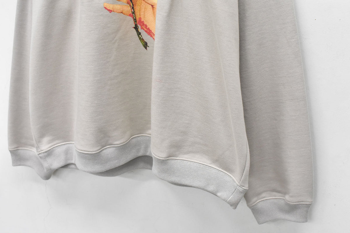 【New Rose】　Embroidery Wrinklework Sweatshirt / print