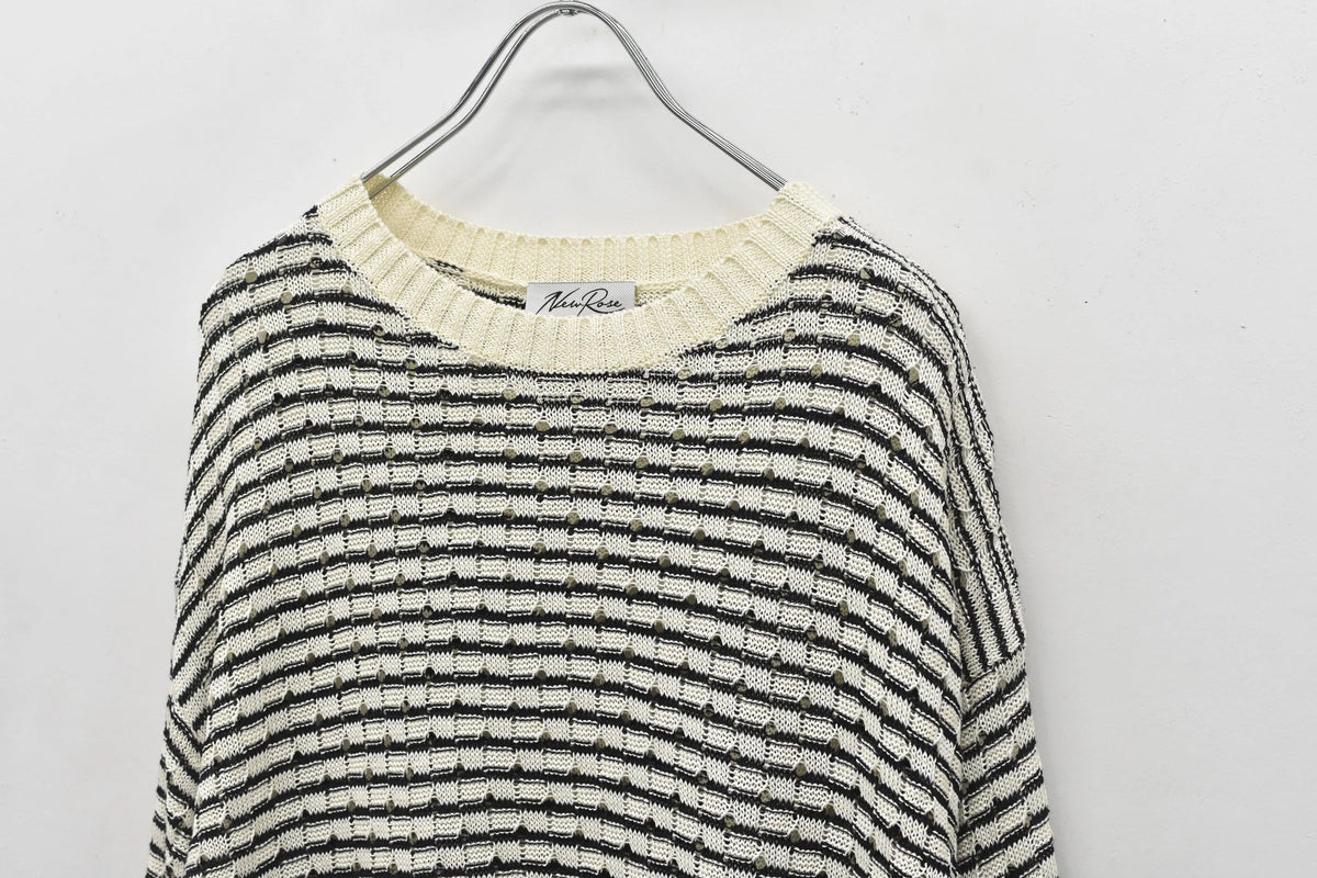 【New Rose】　Links Knitting Destroy Pullover