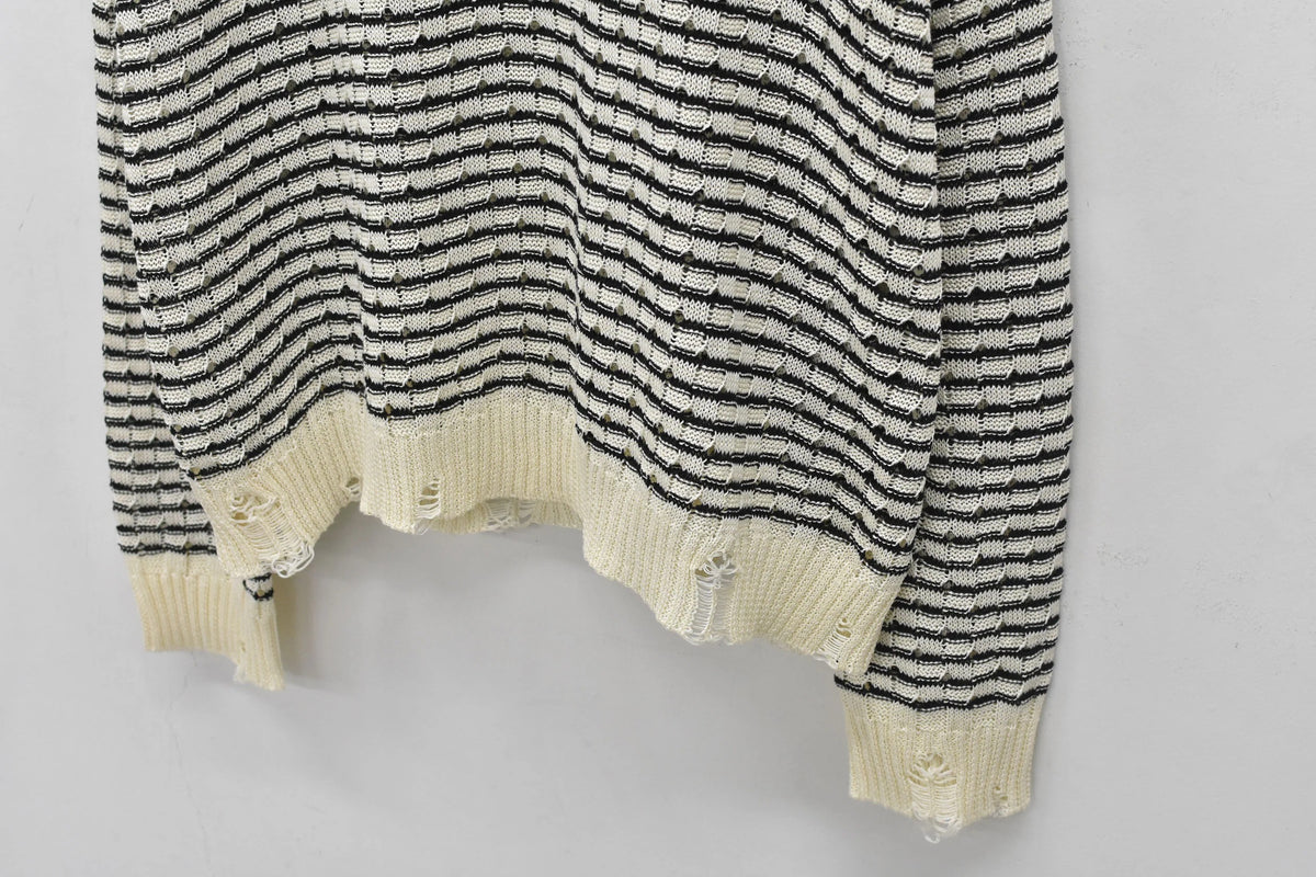 【New Rose】　Links Knitting Destroy Pullover