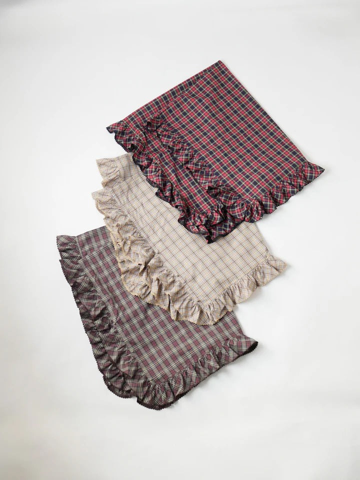 【Victorian maiden】ヴィクトリアンメイデン　クラッシックチェックストールガウン　ネイビー/ベージュ/ブラウン