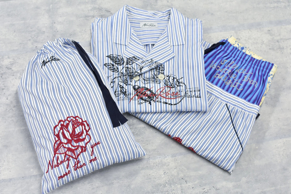 【New Rose】　Pajamas Bag / Embroidery