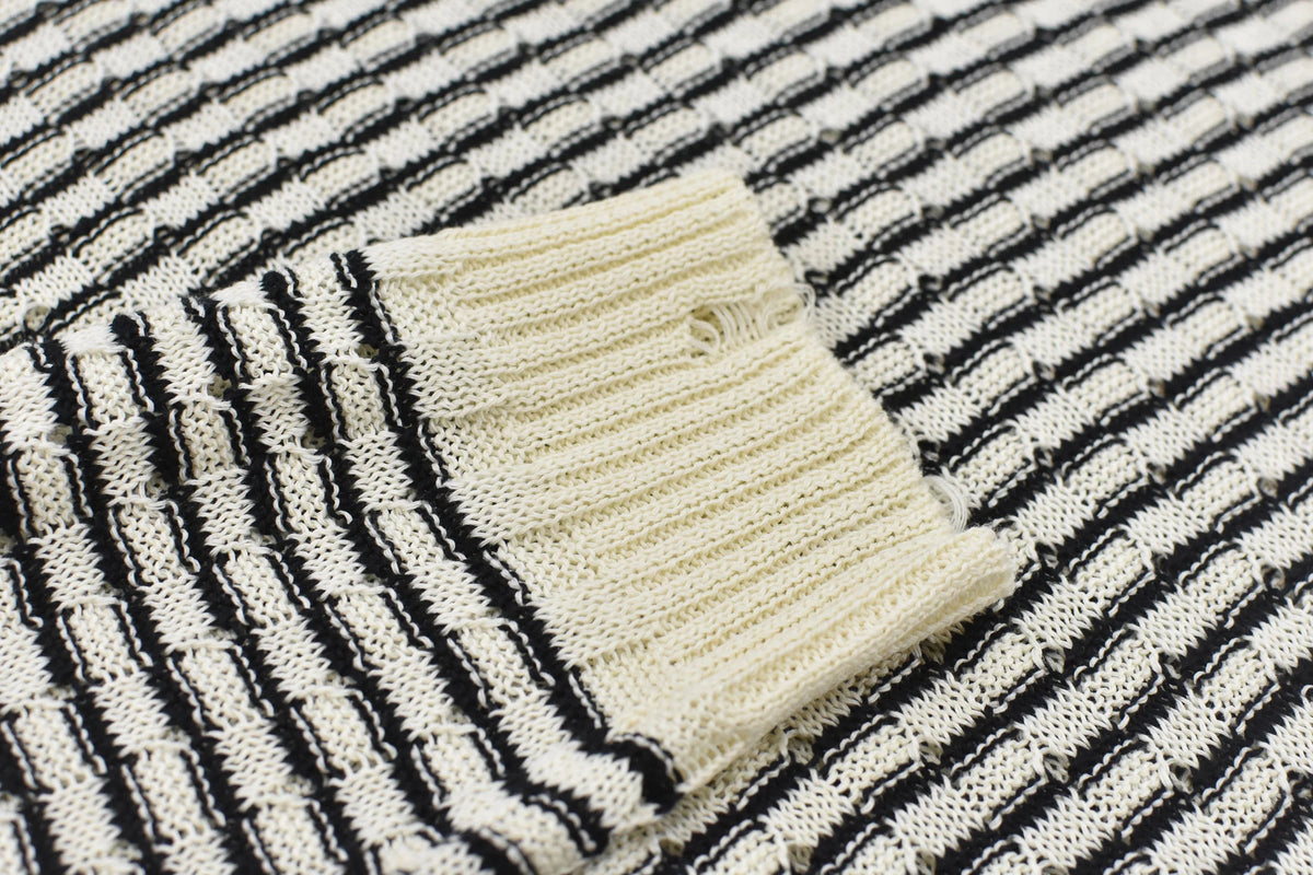 【New Rose】　Links Knitting Destroy Pullover