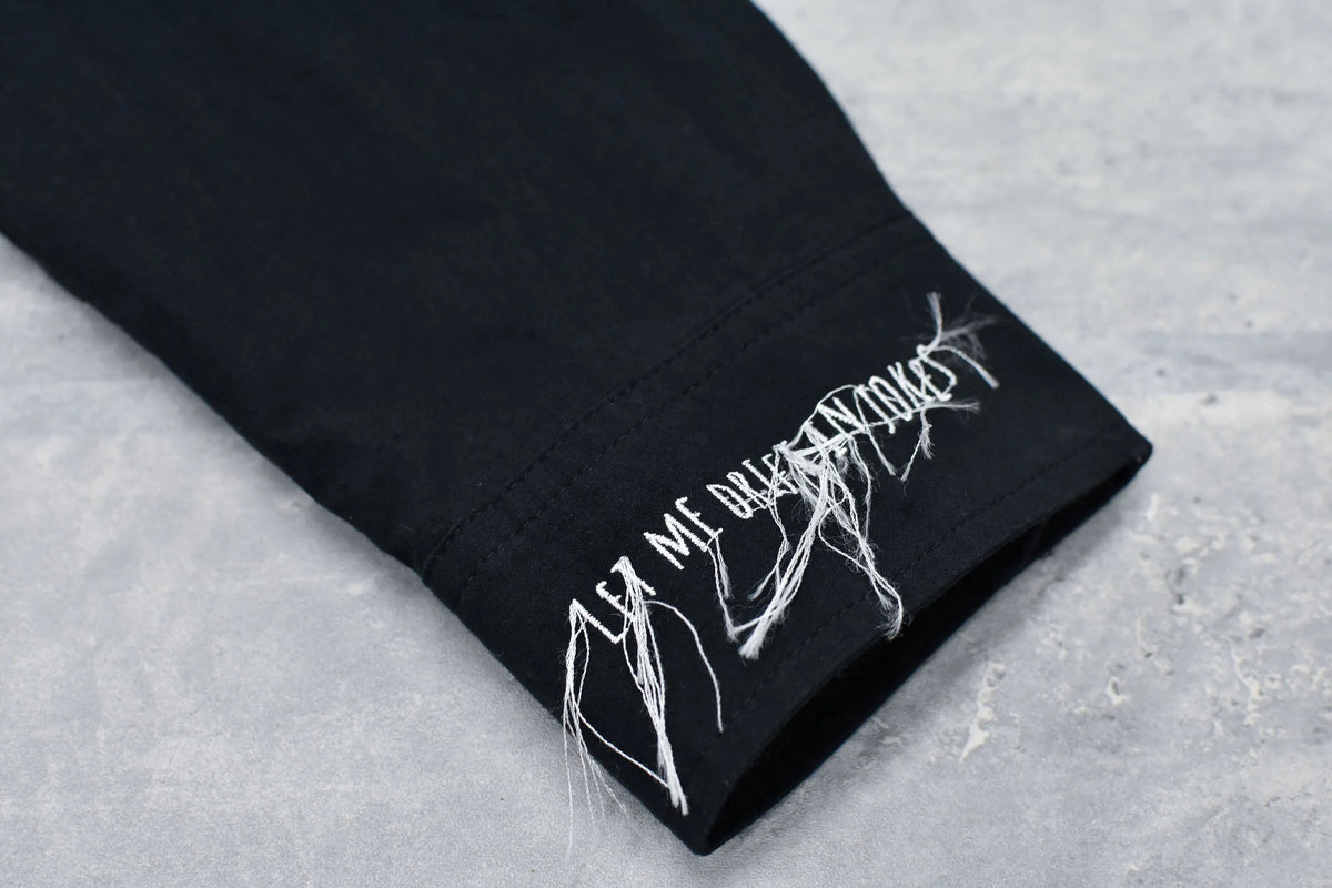 【New Rose】　Embroidery Wrinklework Long-sleeve Shirt