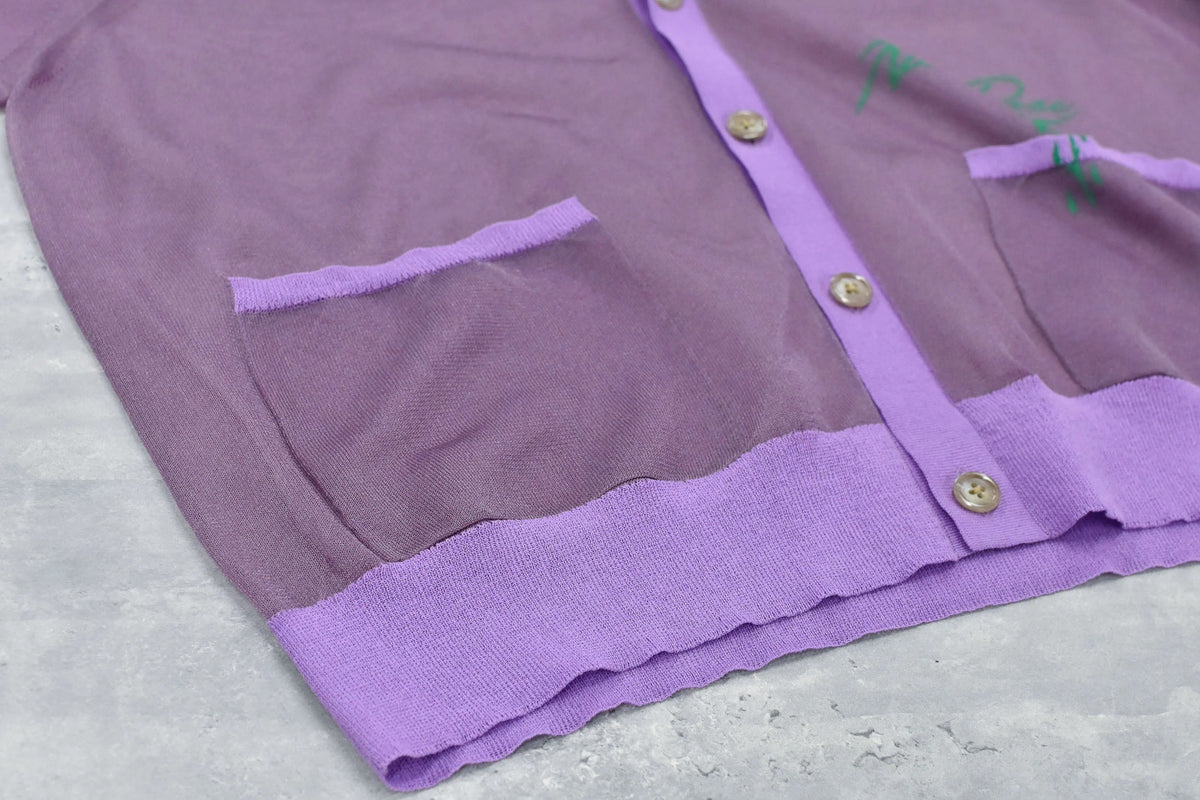 【New Rose】　Sheer Knit Cardigan / Airbrush