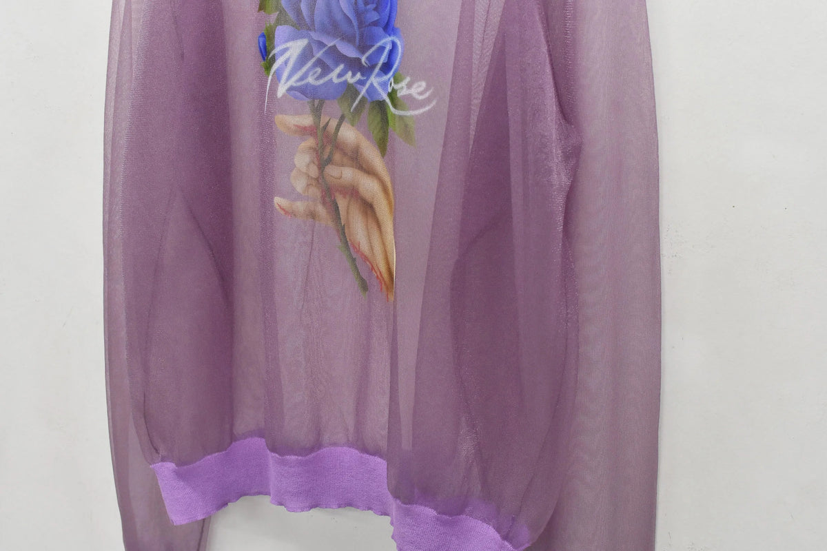 【New Rose】　Sheer Knit Pullover / Airbrush