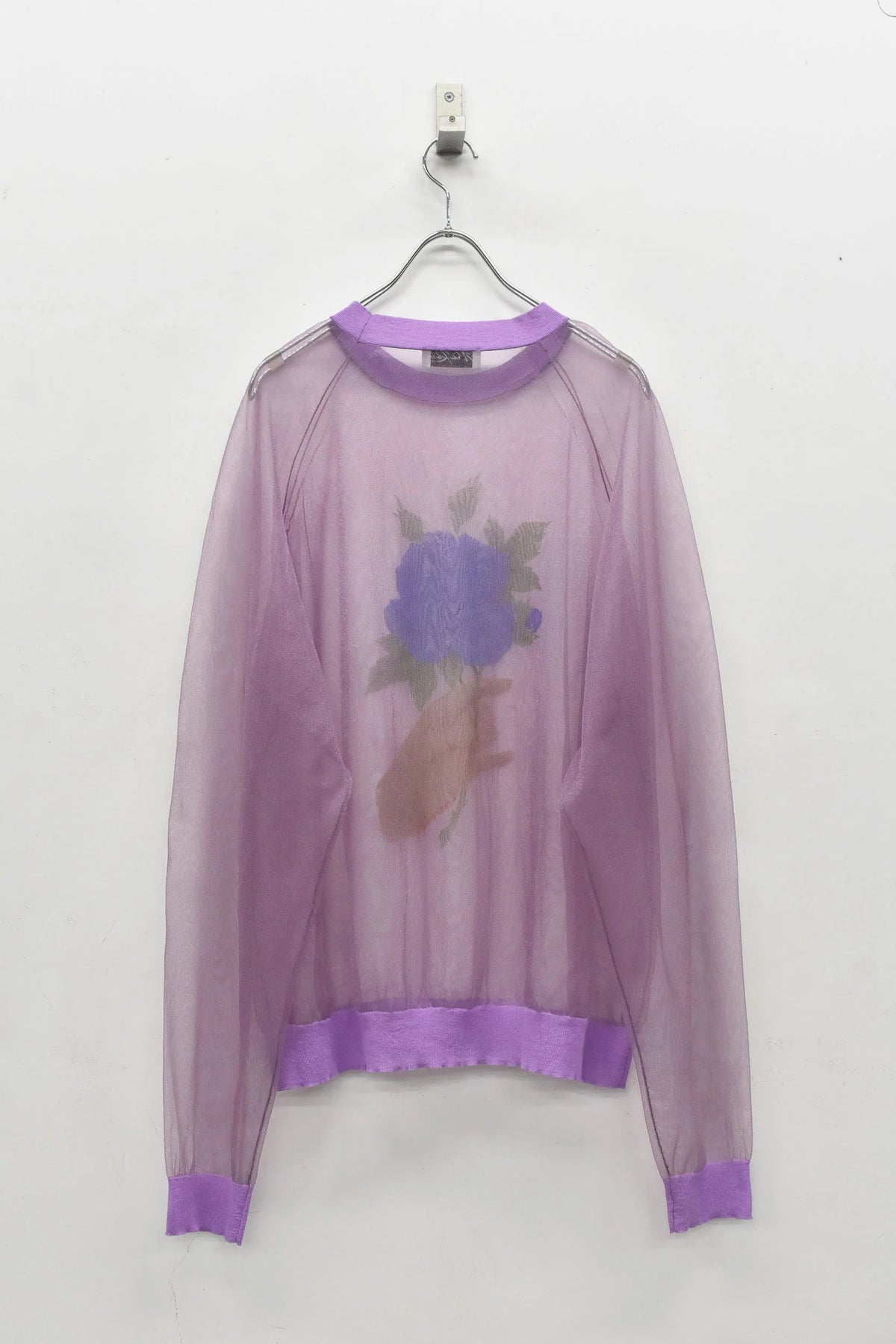 【New Rose】　Sheer Knit Pullover / Airbrush