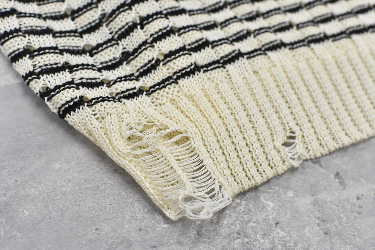 【New Rose】　Links Knitting Destroy Pullover