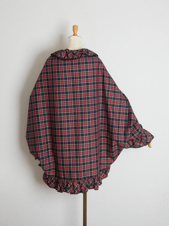 【Victorian maiden】ヴィクトリアンメイデン　クラッシックチェックストールガウン　ネイビー/ベージュ/ブラウン