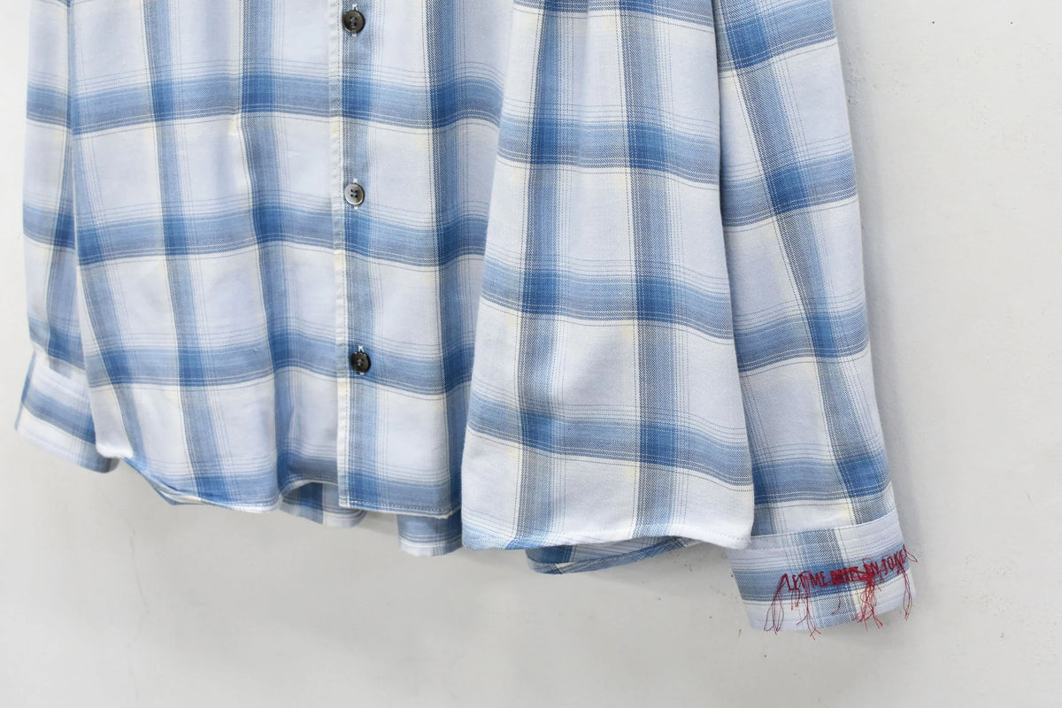 【New Rose】　Embroidery Wrinklework Long-sleeve Shirt