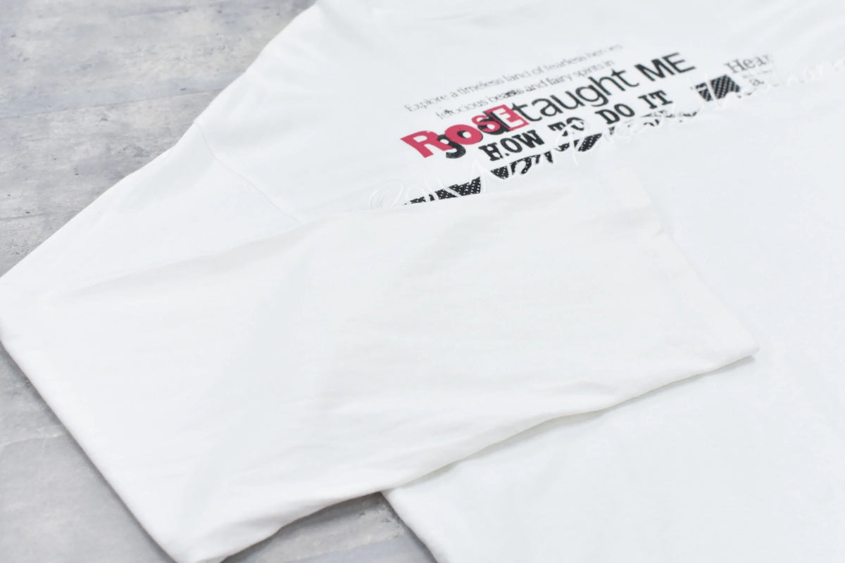 【New Rose】　Letter Embroidery Long Sleeve Shirt