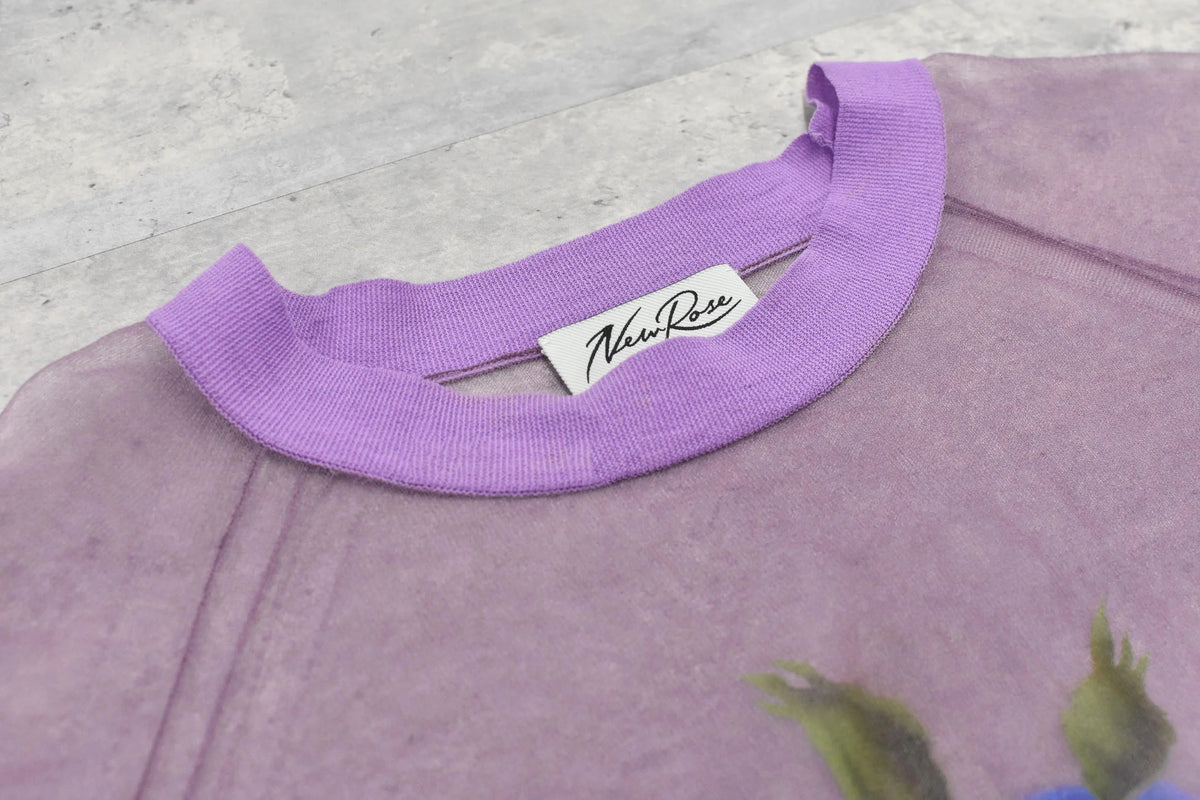 【New Rose】　Sheer Knit Pullover / Airbrush