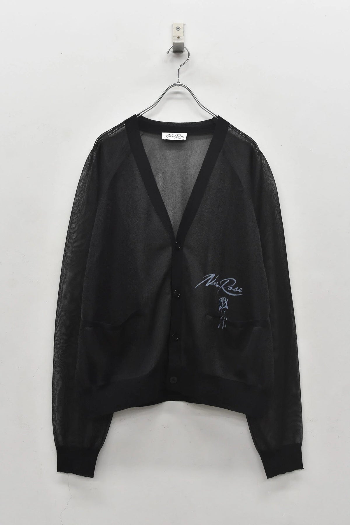 【New Rose】　Sheer Knit Cardigan / Airbrush