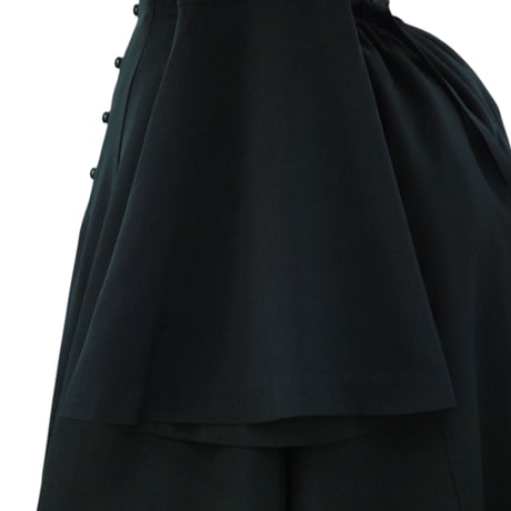 【Sheglit】シェグリット　●予約●"Sacred"ケープワンピース　ホワイト×ブラック/ブラック×ブラック